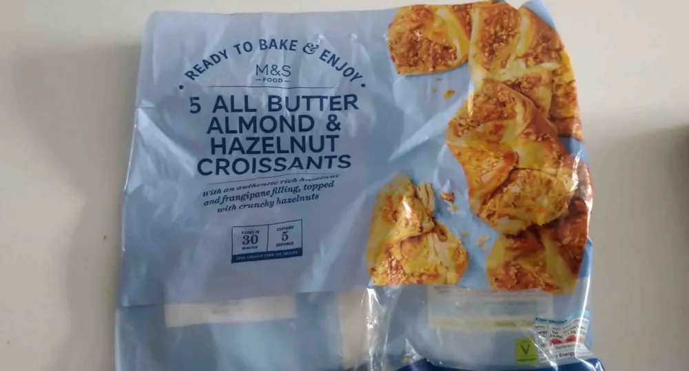 5 all butter almond & Hazelnut croissants