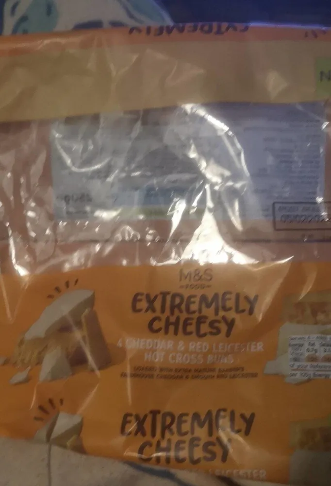 Extremely cheesy cheddar and red Leicester hot cross buns