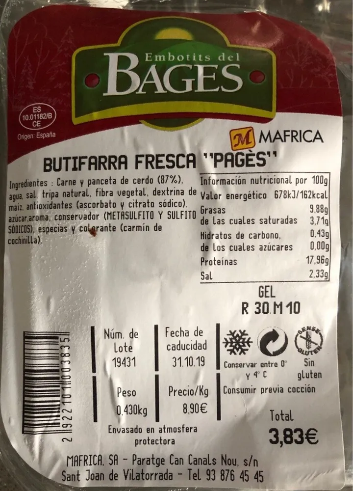 Butifarra Fresca "Pagès"