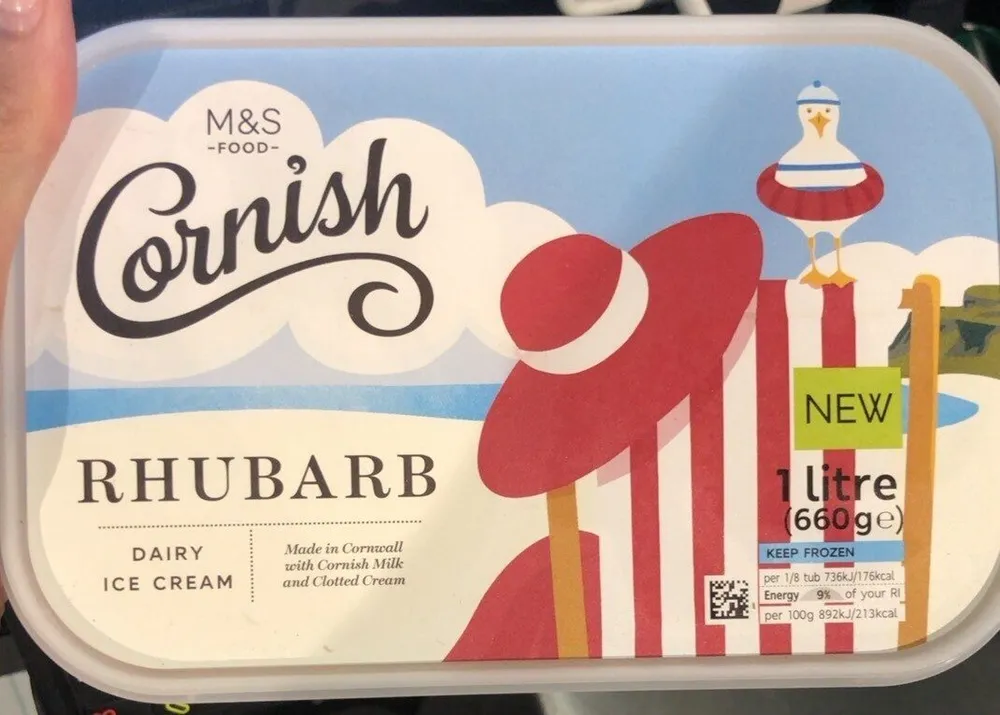 Rhubarb dairy ice cream