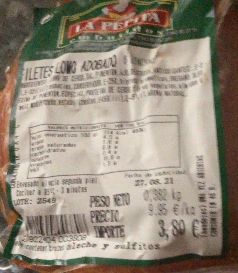 Filete lomo adobado