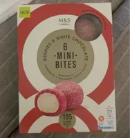 Berries and whote chovolate mini bites