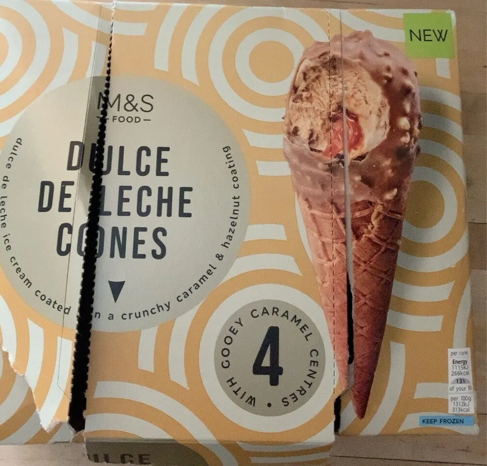 Dulce de leche cones