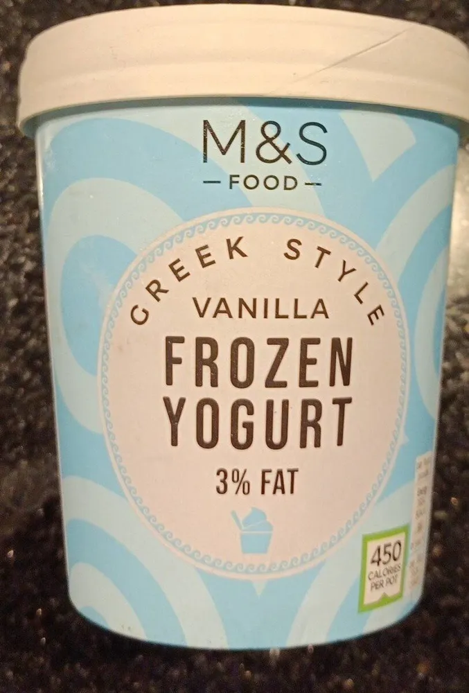 M&S Greek style vanilla frozen yogurt
