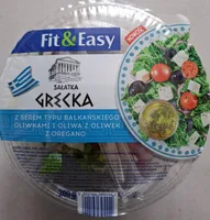 SAŁATKA GRECKA Z SEREM TYPU BALKAŃSKIEGO, OLIWKAMI I OLIWĄ Z OLIWEK Z OREGANO