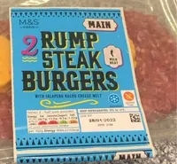 Rump steak burgers