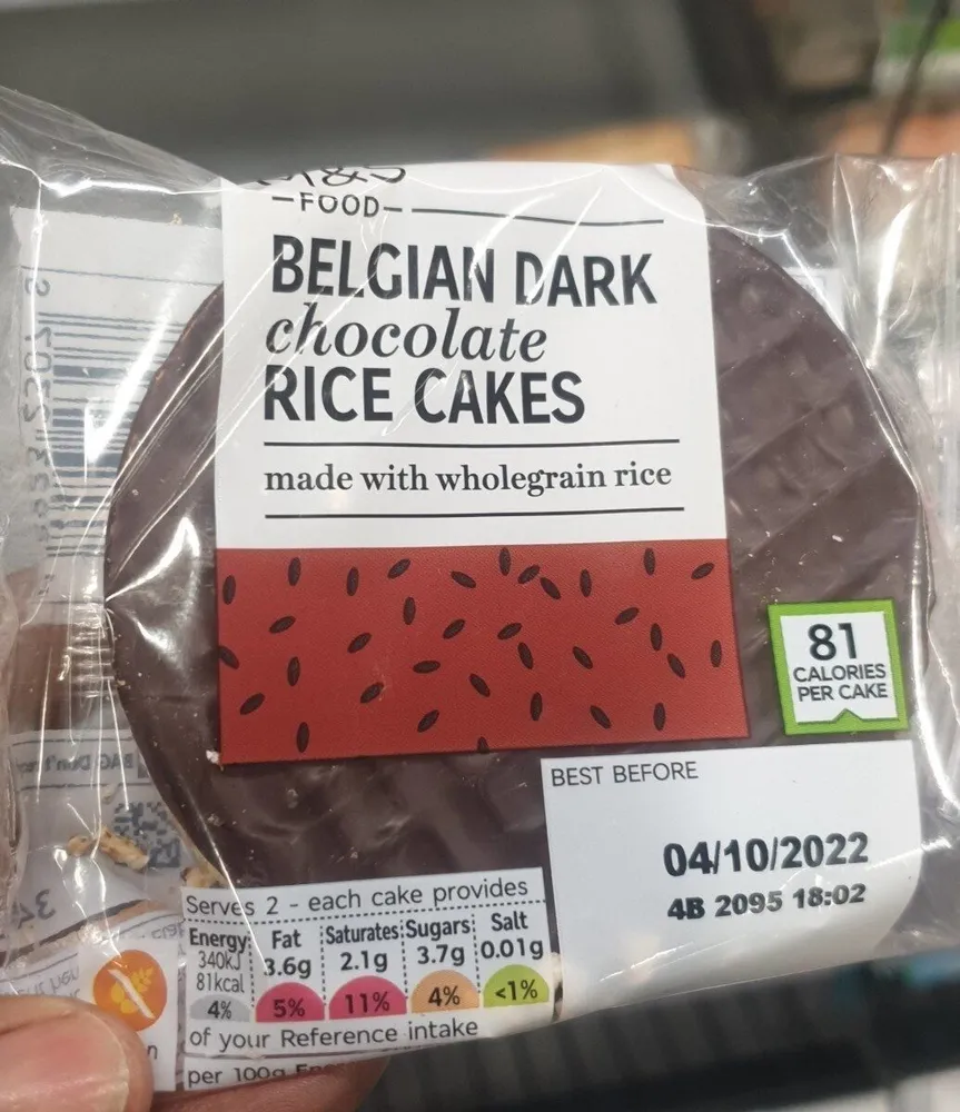 Belgian dar chocolate rice cake