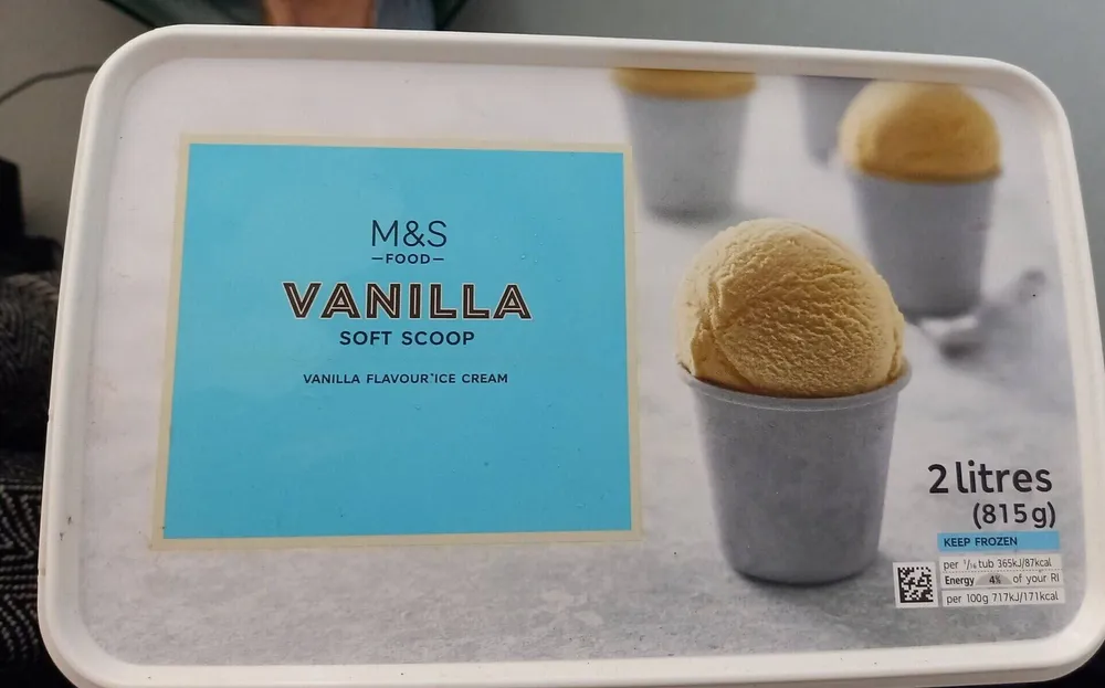 Vanilla soft scoop