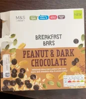 Breakfast bars - peanut and dark chocolatr