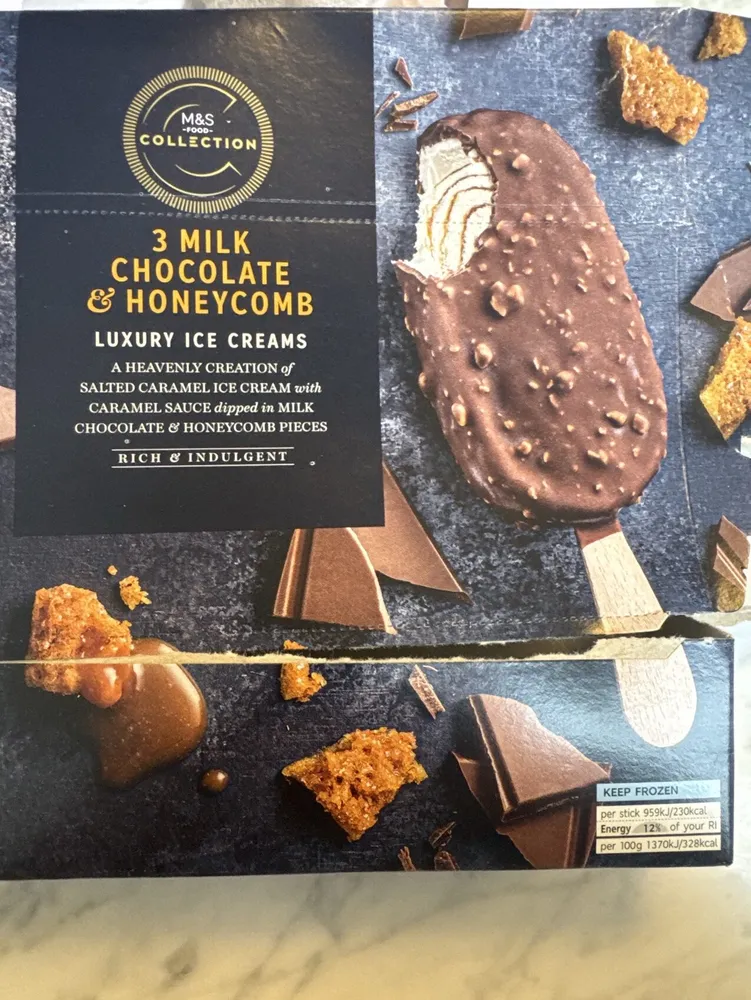 Milk Chocolate And Honeycomb Ice cream Stick