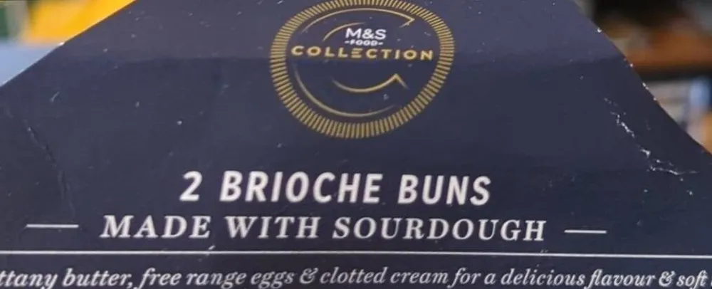 Brioche buns made with sourdough