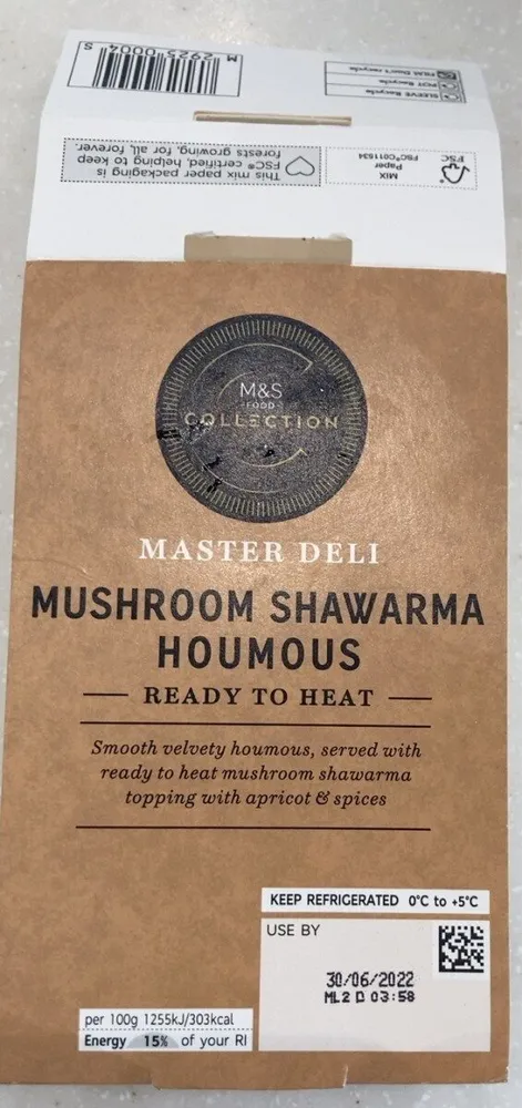 Mushroom Shawarma Houmous