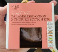 Caramelised onion and chorizo scotch egg