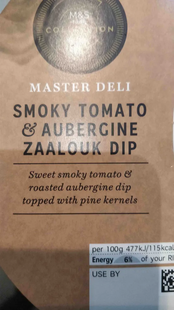 Smoky aubergine and zaalouk dip