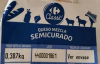 Queso semicurado mezcla graso