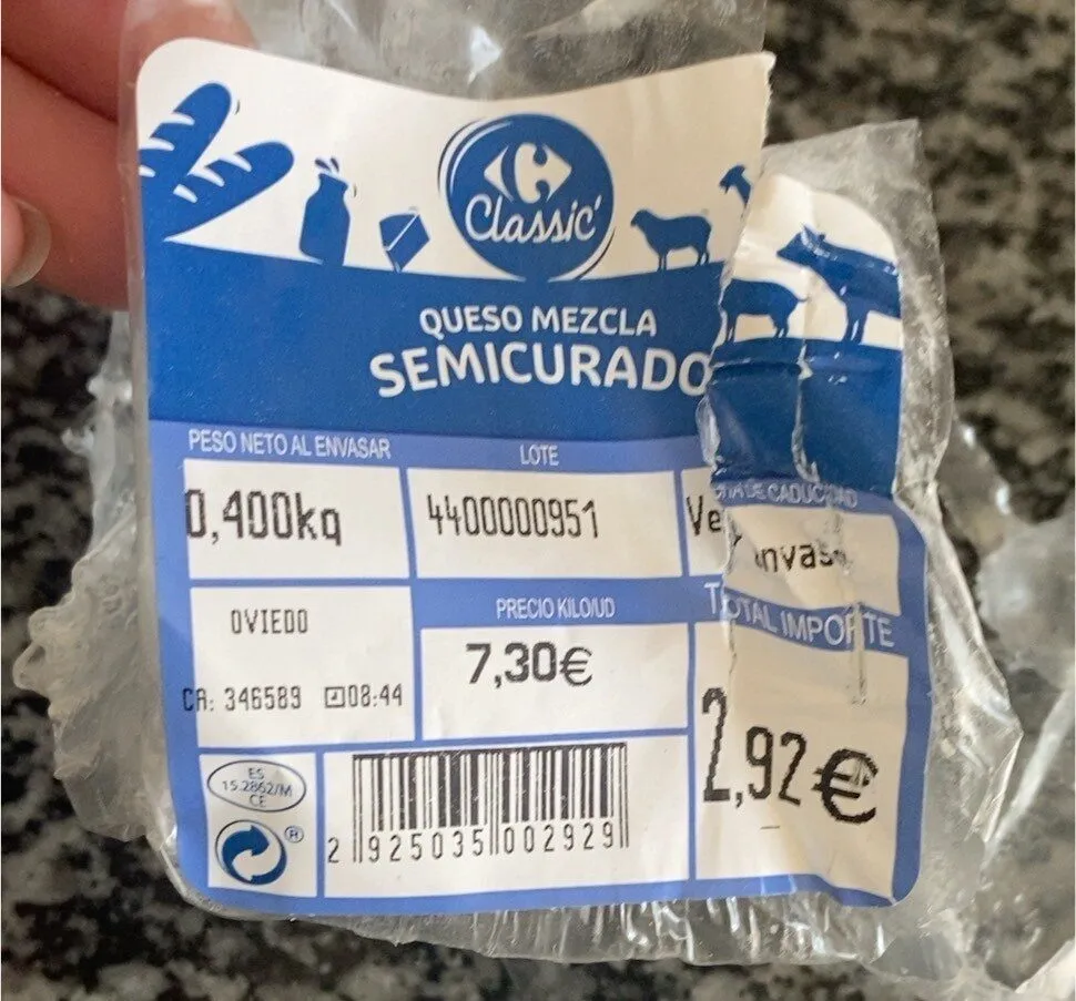 Queso mezcla semicurado