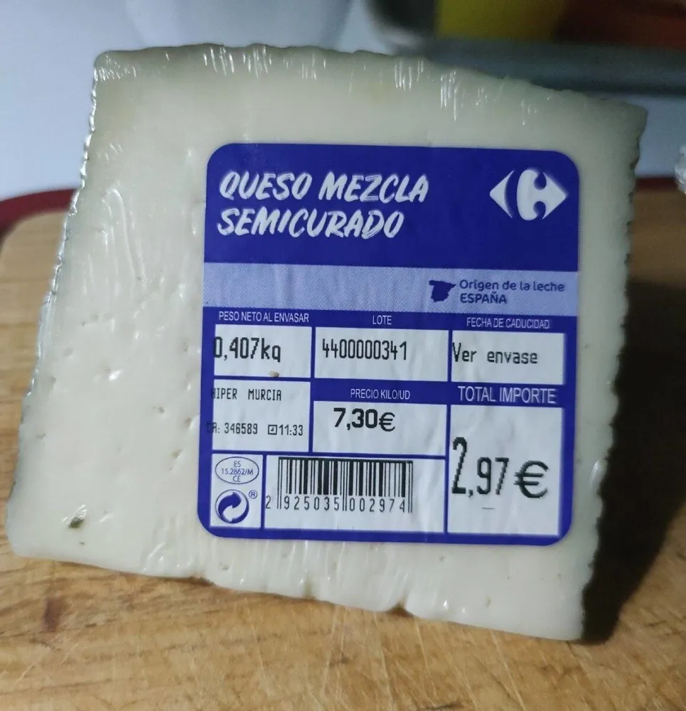 Queso mezcla semicurado
