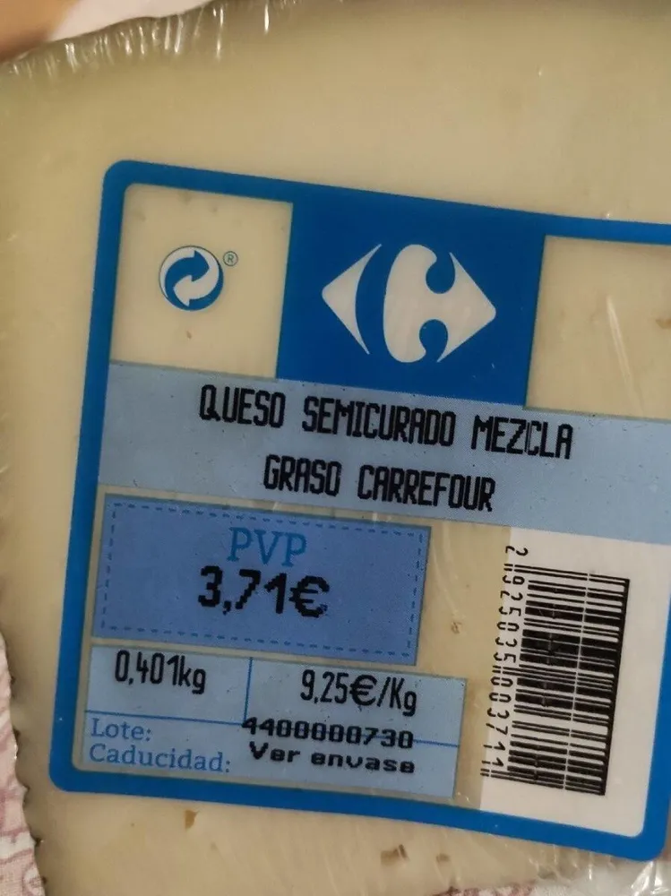 QUESO SEMICURADO MEZCLA GRASO