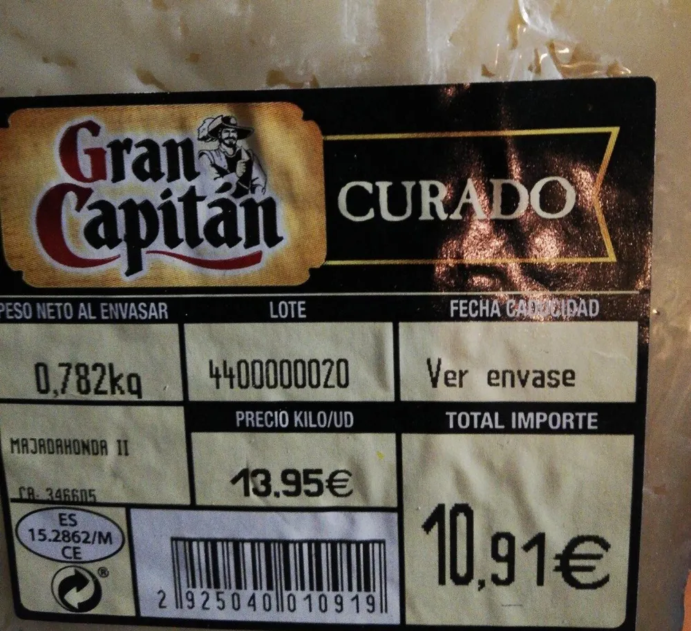 Queso curado Gran capitán
