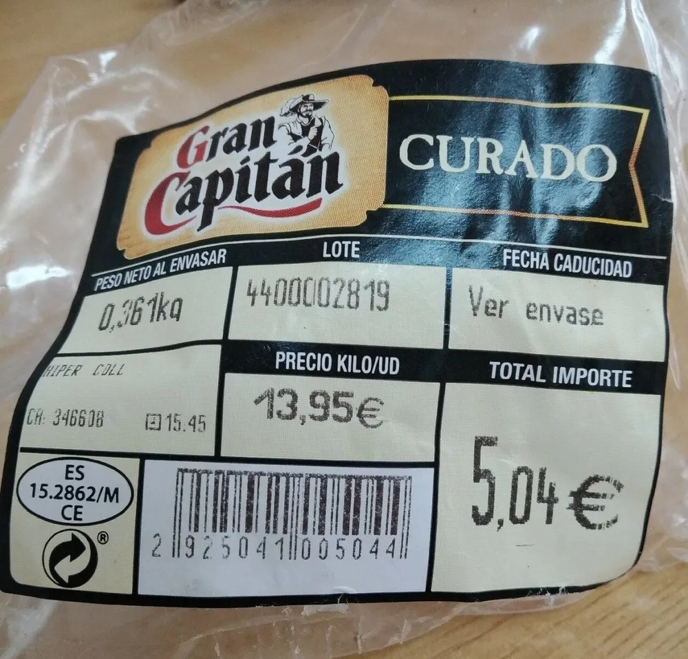 Gran capitán curado