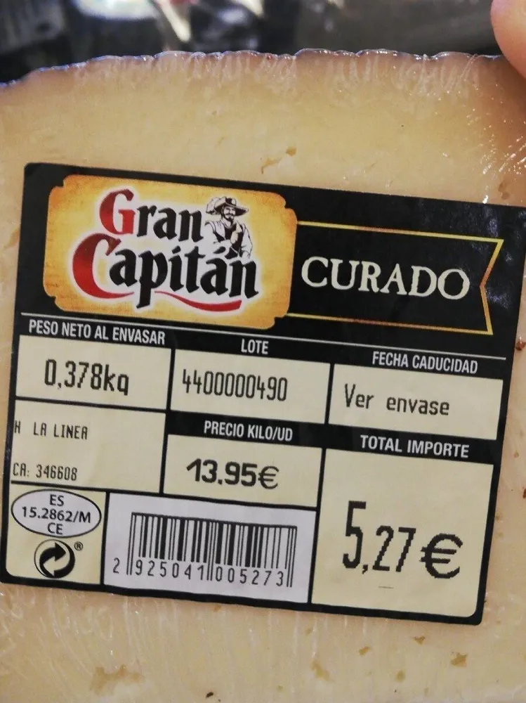 Queso Gran Capitan curado