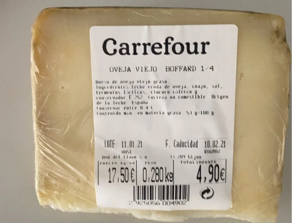 Queso oveja viejo boffard