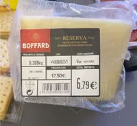 Queso de oveja viejo elaborado con leche cruda