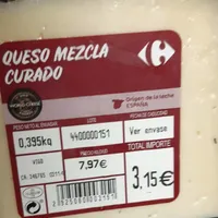 Queso mezcla curado
