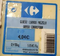 QUESO CURADO MEZCLA GRADO CARREFOUR
