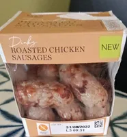 Dinky ROASTED CHICKEN SAUSAGES gluten free USE BY