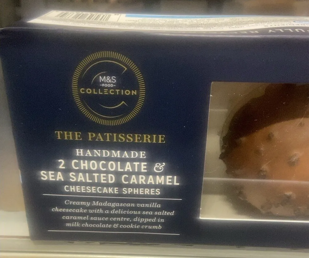 Handmade chocolate sea salted caramel spheres