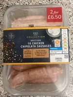 BRITISH 10 CHICKEN CHIPOLATA SAUSAGES