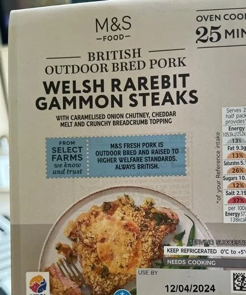 Welsh rarebit gammon steaks
