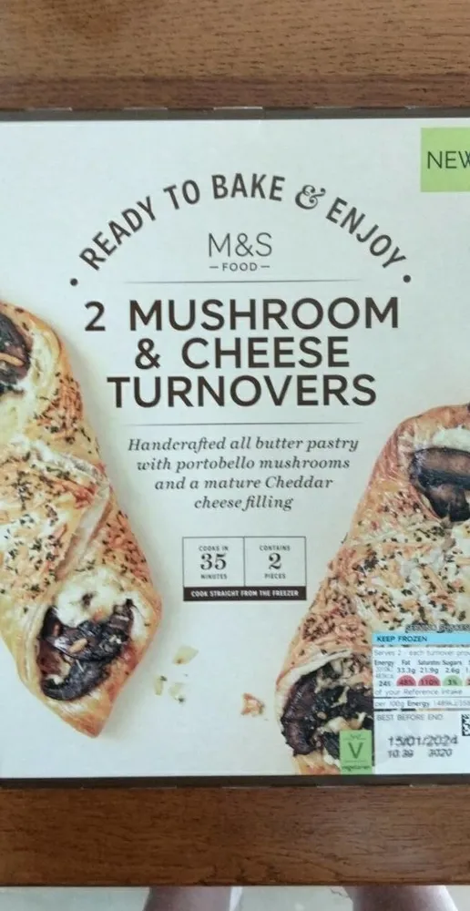 2 Mushroom & Cheese Turnover