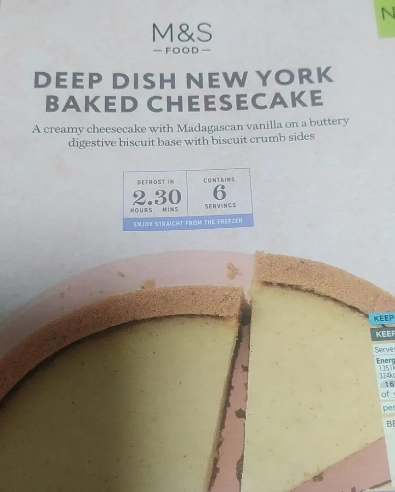 M&S cheescake
