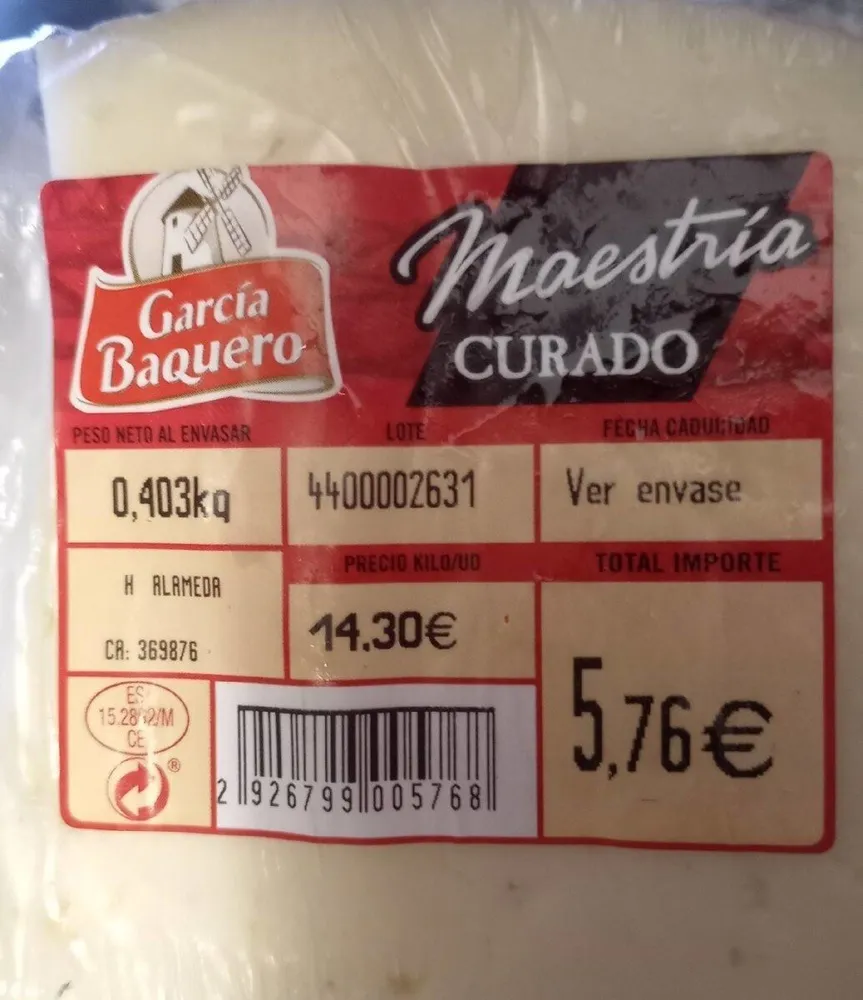 Queso Maestra Curado