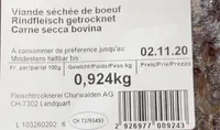 Viande sechee de boeuf