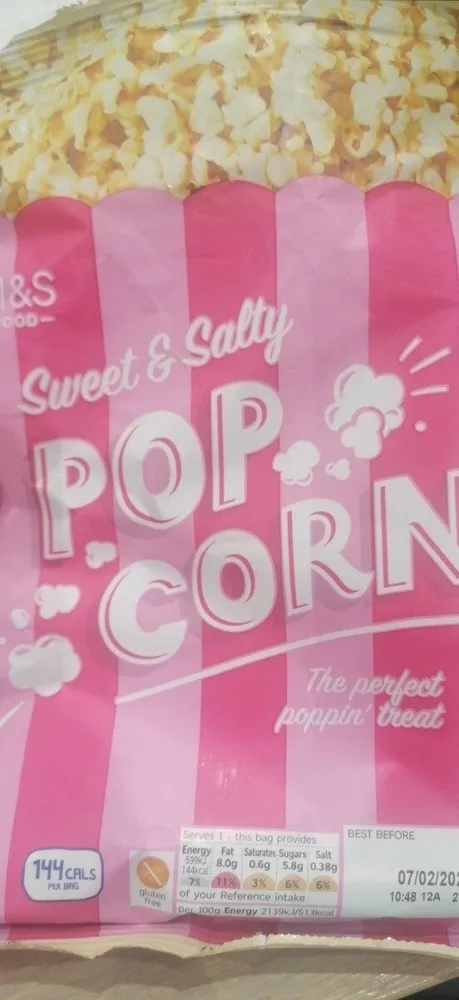 Sweet and salty popcorn