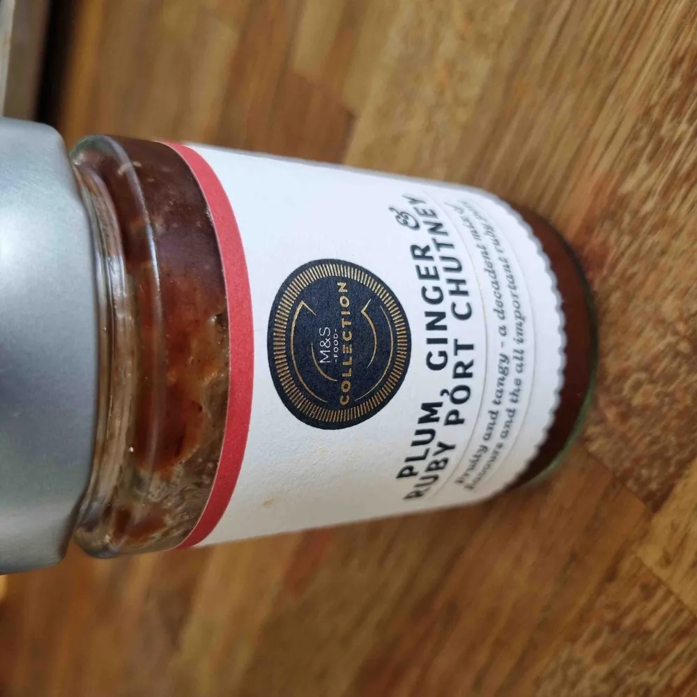 Plum and ginger Ruby port chutney
