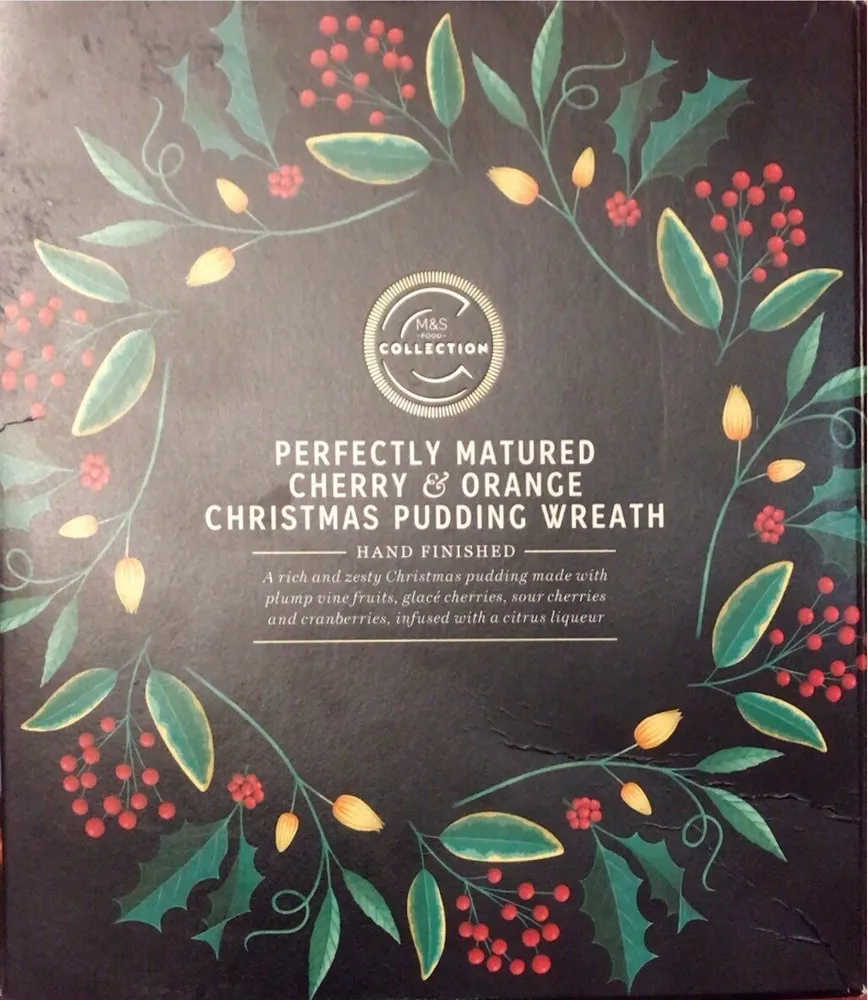Perfectly matured cherry & orange Christmas pudding wreath