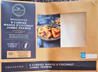 8 curried mango & coconut jumbo prawns