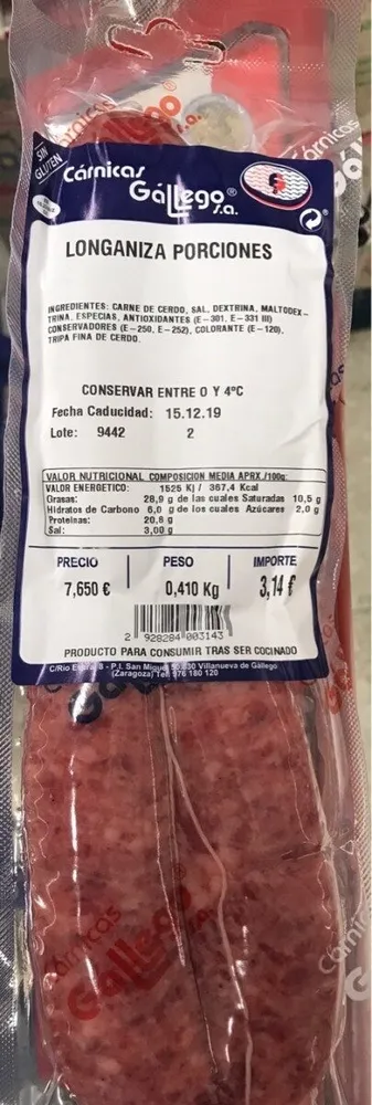 Longaniza porciones