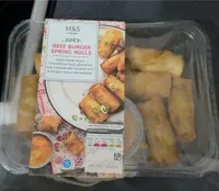 Beef Burger Spring Rolls