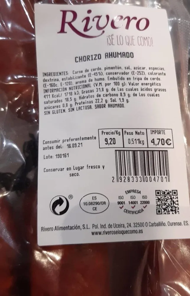 Chorizo ahumado