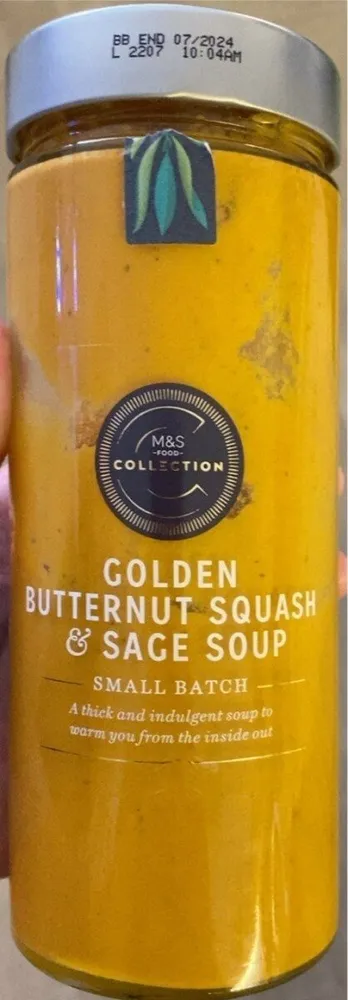 Golden butternut squash & sage soup