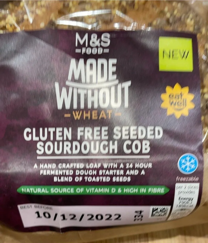 Gluten free seeded sourdough cob