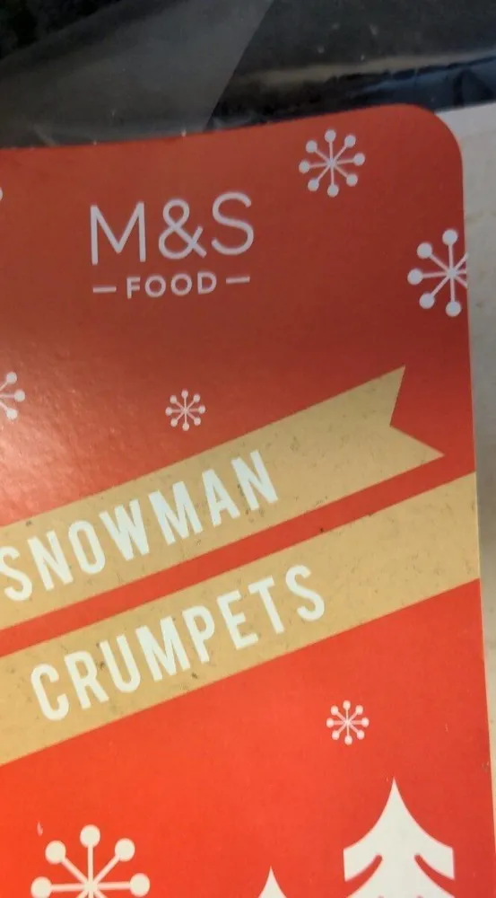 Snowman crumpets