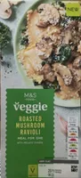 Roasted mushroom ravioli