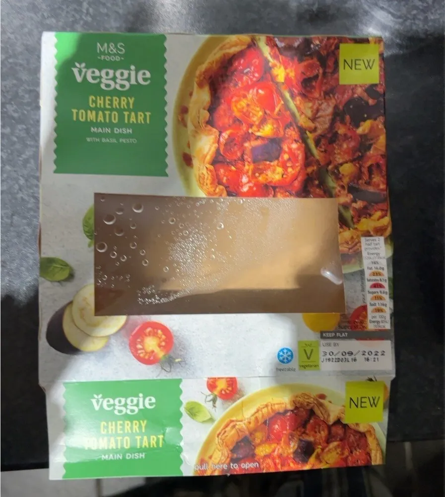 Veggie cherry tomatoe tart