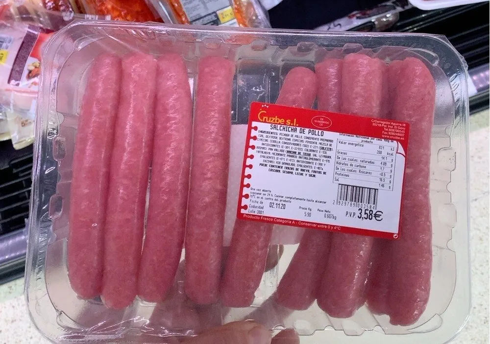 Salchicha de pollo